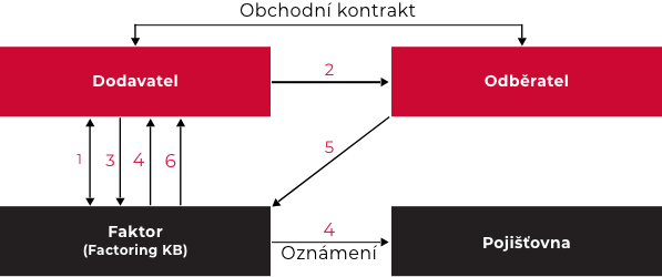 Princip tuzemského factoringu s pojištěním